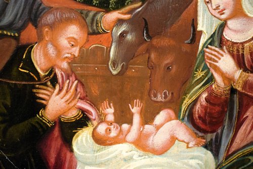   "Adoration of the shepherds"   Tabernacle frame  